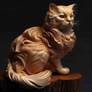 3D model American Curl cat (STL)